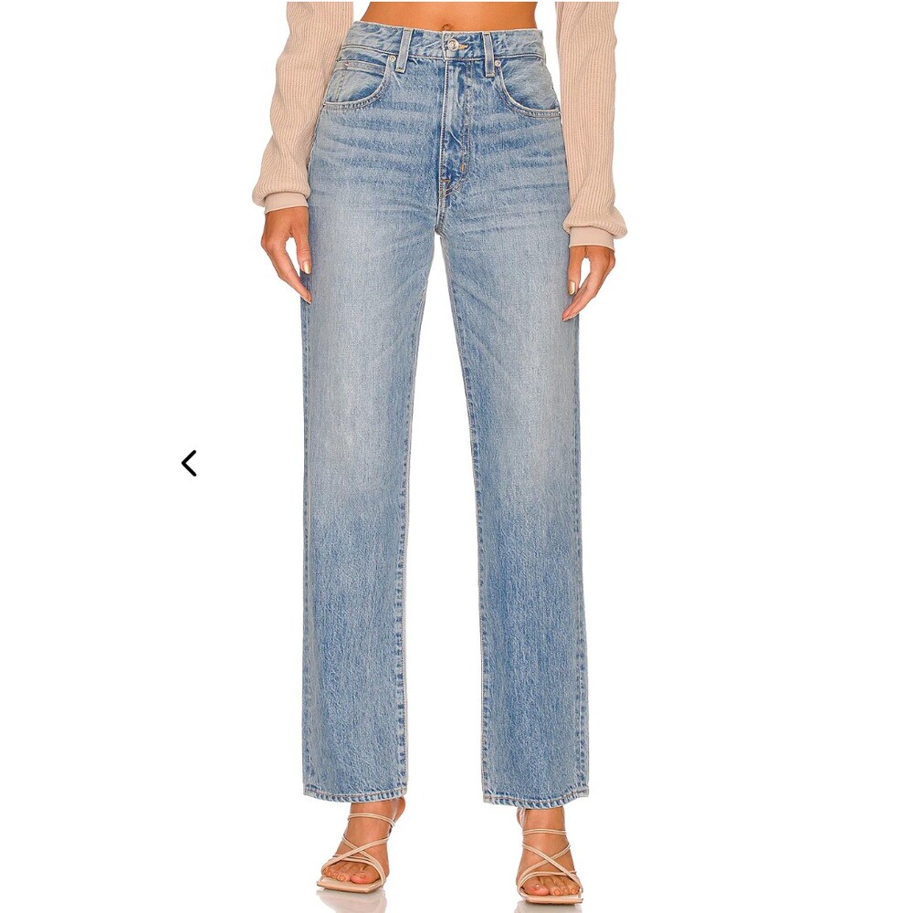 SLVRLAKE London High Rise Straight Jeans in Good Times Wash Size 27